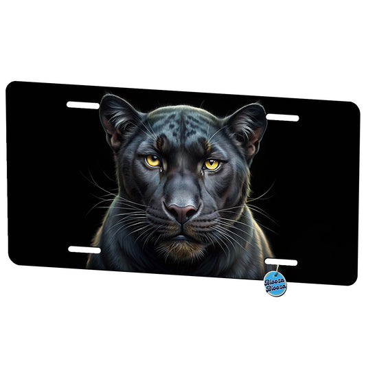 Black Panther Face Art Metal Vanity Novelty Tag License Plate for Trucks Cars SUVs