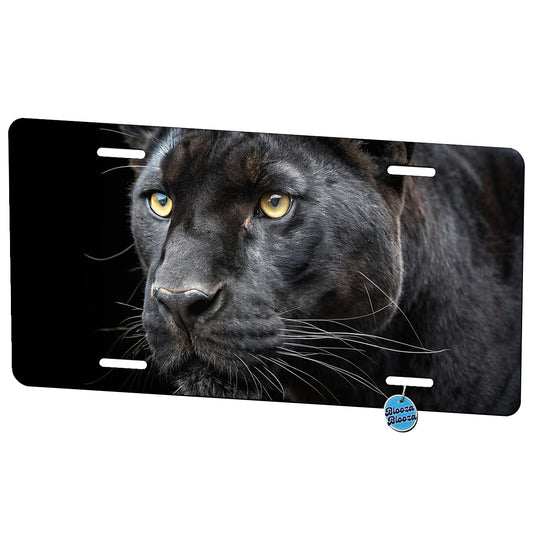 Black Panther Face Metal Vanity Novelty Tag License Plate for Trucks Cars SUVs