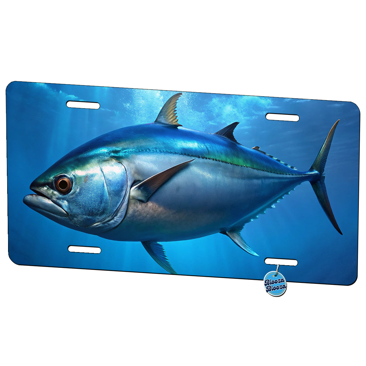 Bluefin Tuna Fish Metal Vanity Novelty Tag License Plate for Trucks Cars SUVs
