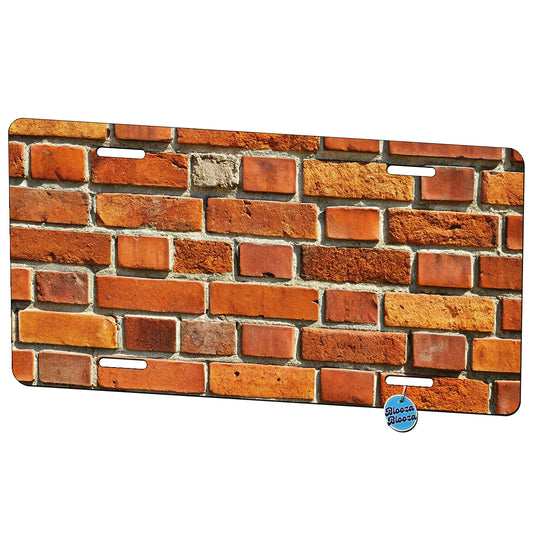 Brick Wall Pattern Metal Vanity Novelty Tag License Plate for Trucks Cars SUVs