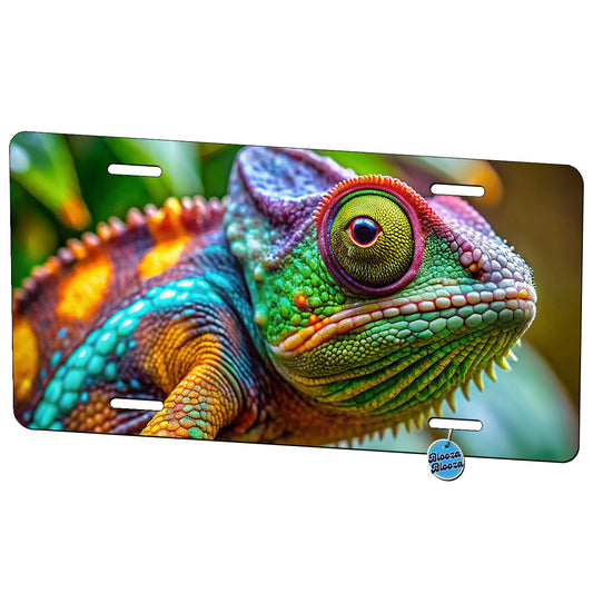 Chameleon Lizard Reptile Metal Vanity Novelty Tag License Plate for Trucks Cars SUVs