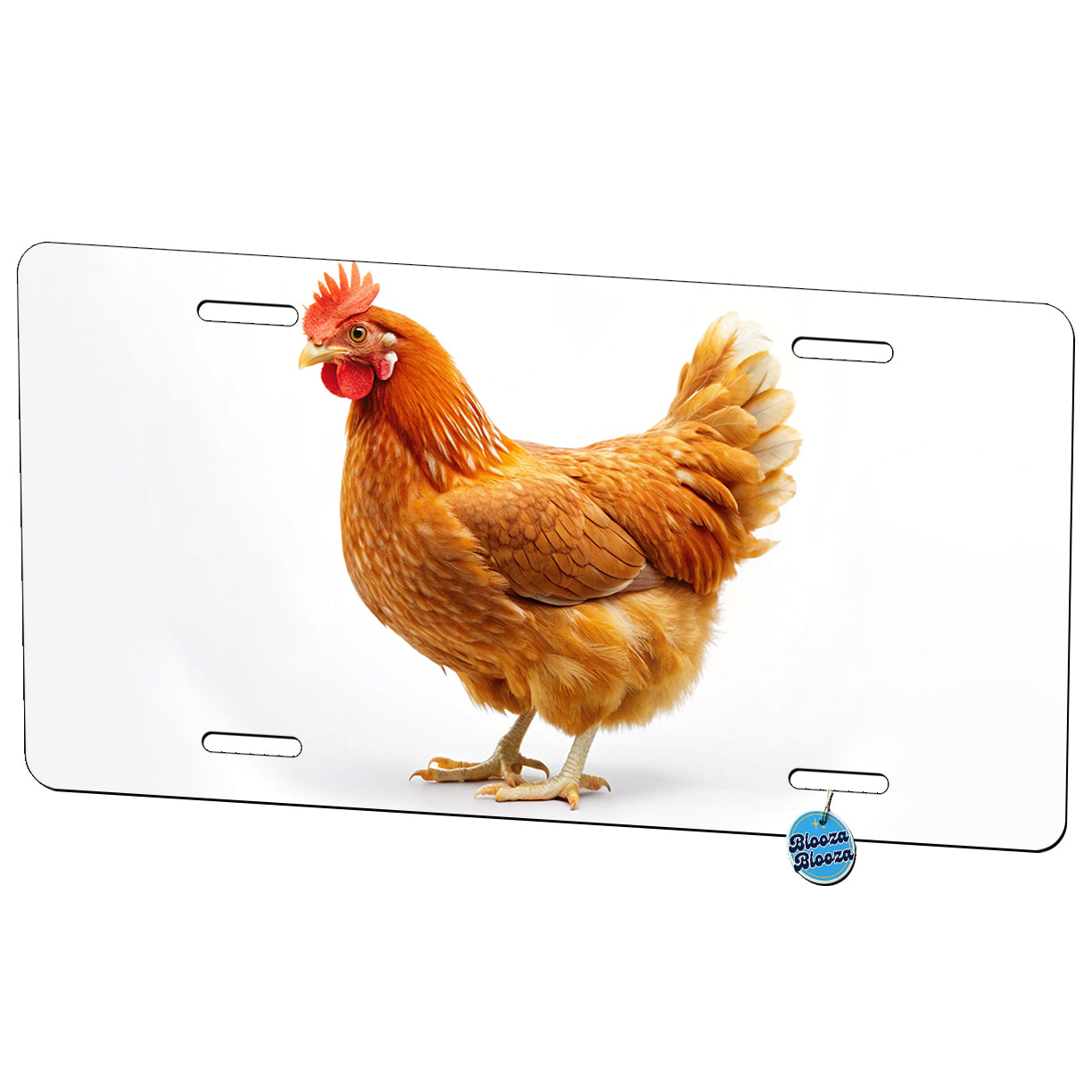 Chicken Metal Vanity Novelty Tag License Plate for Trucks Cars SUVs