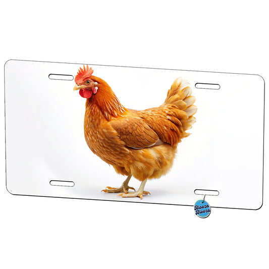 Chicken Metal Vanity Novelty Tag License Plate for Trucks Cars SUVs