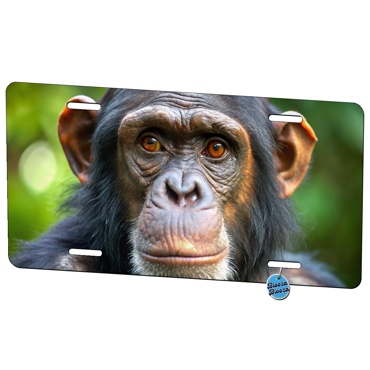 Chimpanzee Monkey Metal Vanity Novelty Tag License Plate for Trucks Cars SUVs