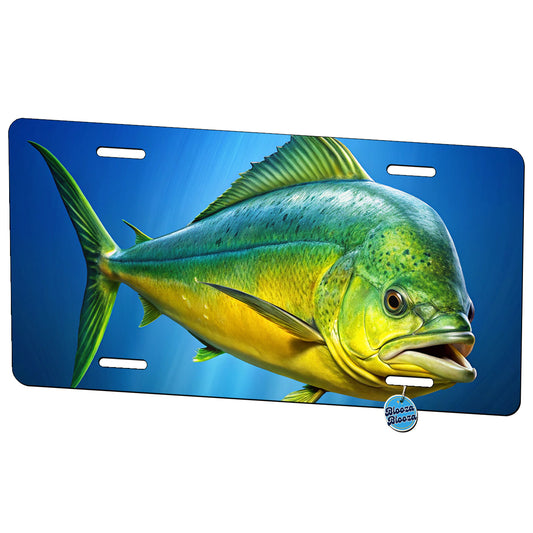 Dorado Fish Metal Vanity Novelty Tag License Plate for Trucks Cars SUVs