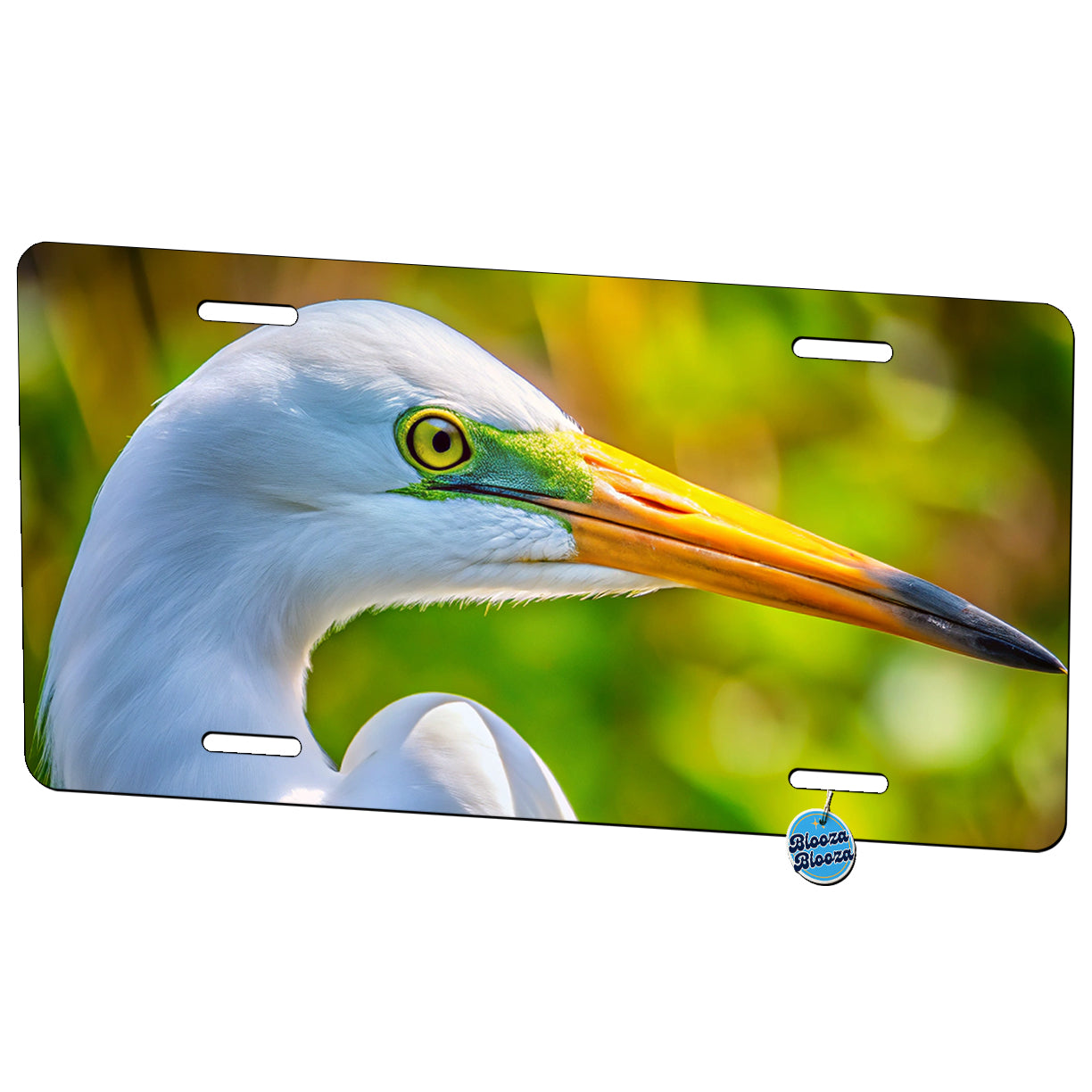 Egret Face Metal Vanity Novelty Tag License Plate for Trucks Cars SUVs