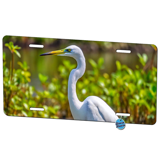 Egret Metal Vanity Novelty Tag License Plate for Trucks Cars SUVs