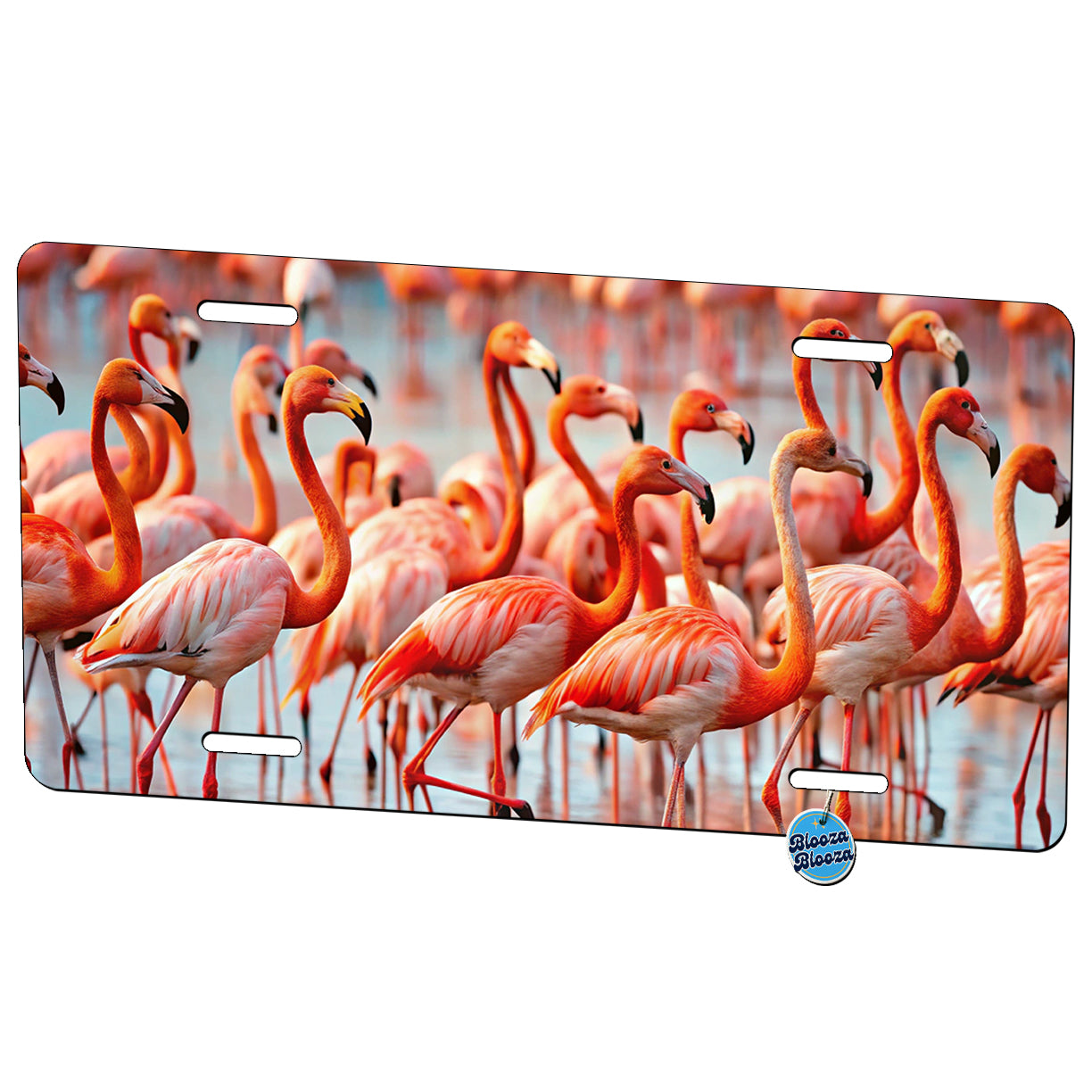 Flamingos Metal Vanity Novelty Tag License Plate for Trucks Cars SUVs