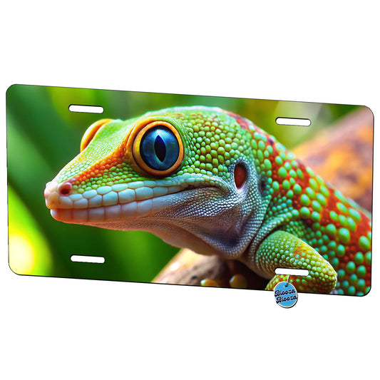 Gecko Lizard Reptile Metal Vanity Novelty Tag License Plate for Trucks Cars SUVs