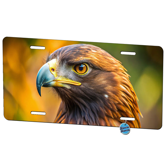 Golden Eagle Raptor Bird Of Prey Metal Vanity Novelty Tag License Plate for Trucks Cars SUVs