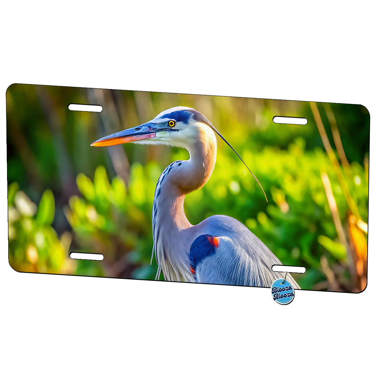 Great Blue Heron Metal Vanity Novelty Tag License Plate for Trucks Cars SUVs