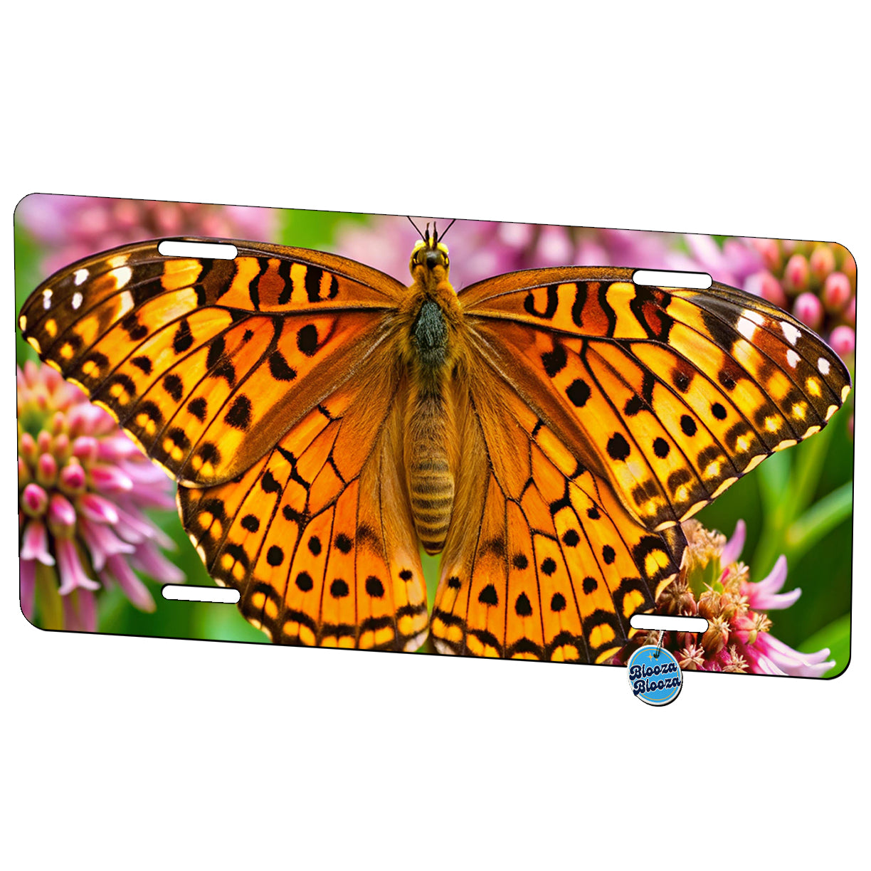 Great Spangled Fritillary Butterfly Metal Vanity Novelty Tag License Plate for Trucks Cars SUVs
