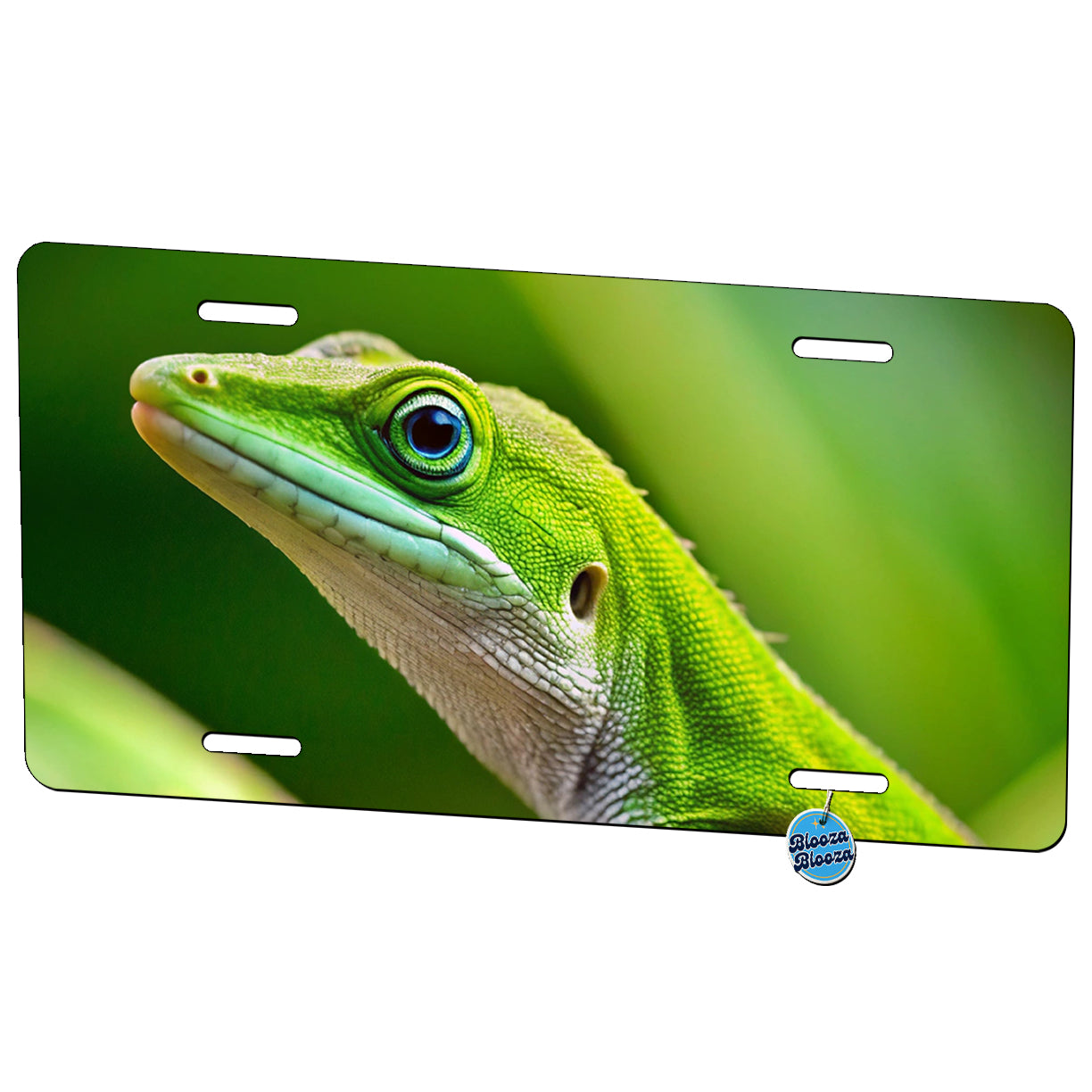 Green Anole Lizard Reptile Metal Vanity Novelty Tag License Plate for Trucks Cars SUVs