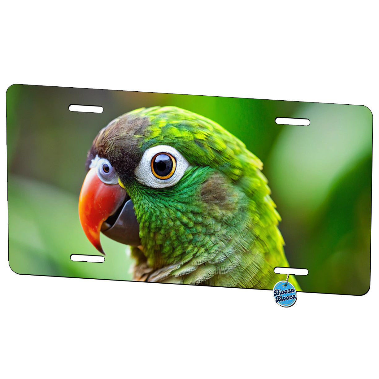 Green Conure Parakeet Bird Metal Vanity Novelty Tag License Plate for Trucks Cars SUVs