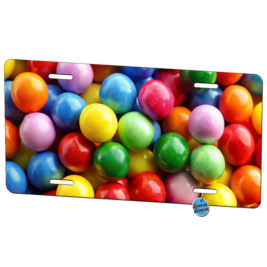 Gumballs Colorful Candy Metal Vanity Novelty Tag License Plate for Trucks Cars SUVs