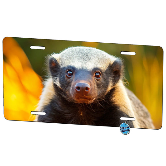 Honey Badger Metal Vanity Novelty Tag License Plate for Trucks Cars SUVs