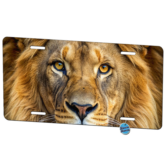 Lion Face Metal Vanity Novelty Tag License Plate for Trucks Cars SUVs