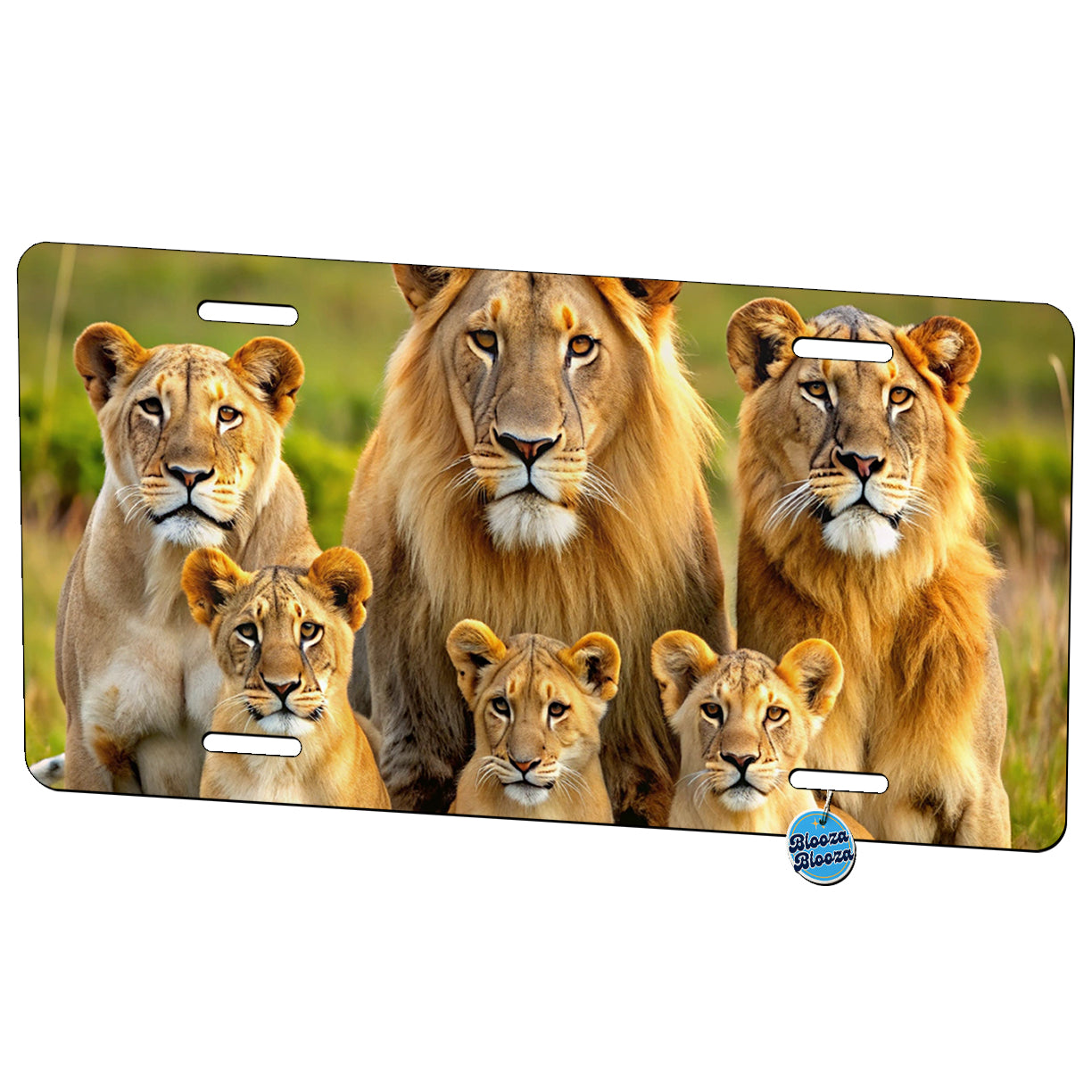Lion Pride Family Metal Vanity Novelty Tag License Plate for Trucks Cars SUVs