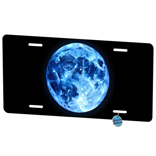 Once in a Blue Moon Metal Vanity Novelty Tag License Plate for Trucks Cars SUVs