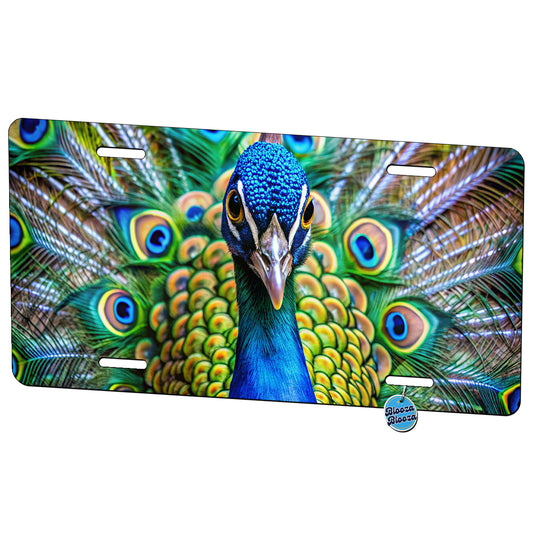 Peacock Metal Vanity Novelty Tag License Plate for Trucks Cars SUVs