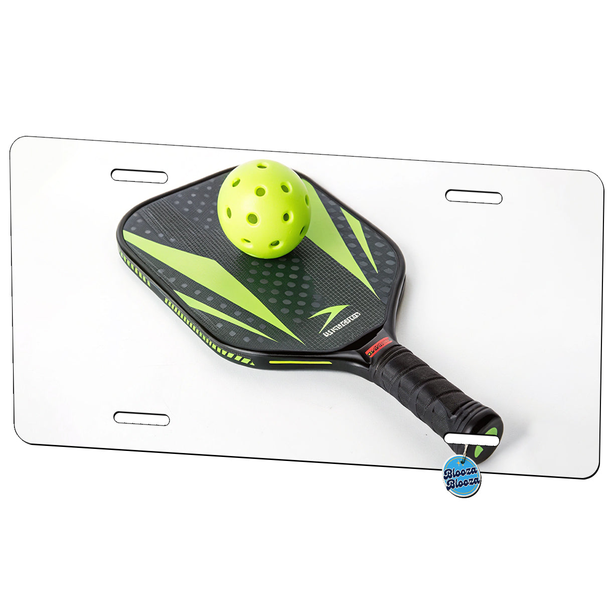 Pickleball Paddle and Ball Metal Vanity Novelty Tag License Plate for Trucks Cars SUVs