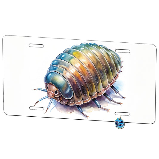 Pill Bug Watercolor Metal Vanity Novelty Tag License Plate for Trucks Cars SUVs