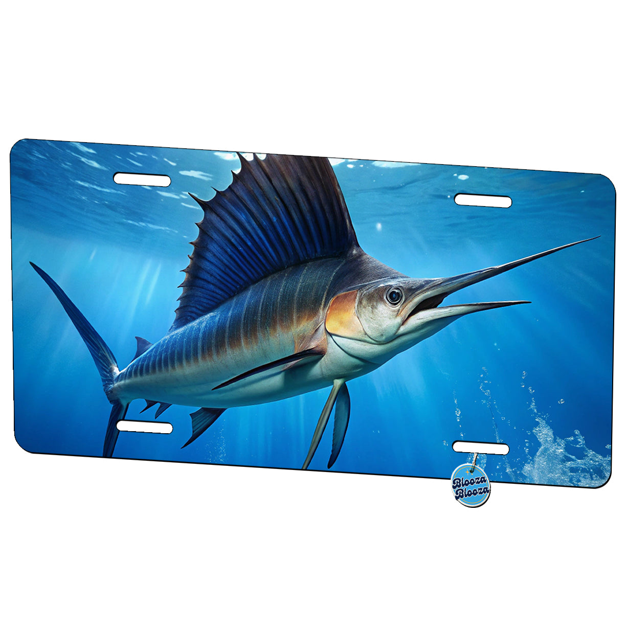 Sailfish Metal Vanity Novelty Tag License Plate for Trucks Cars SUVs