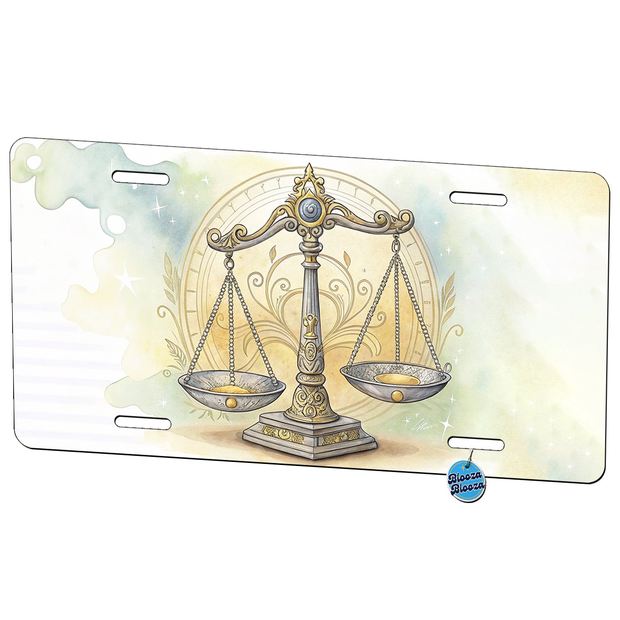 Scales Of Justice Lawyer Judge Paralegal Metal Vanity Novelty Tag License Plate for Trucks Cars SUVs