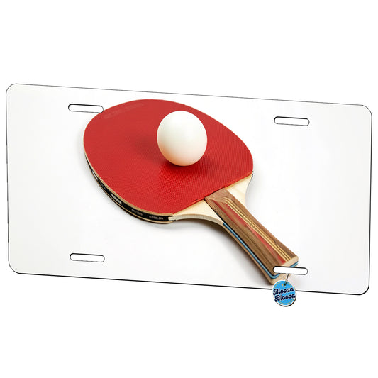Table Tennis Ping Pong Paddle and Ball Metal Vanity Novelty Tag License Plate for Trucks Cars SUVs