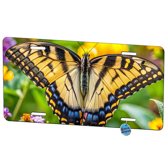 Tiger Swallowtail Butterfly Metal Vanity Novelty Tag License Plate for Trucks Cars SUVs