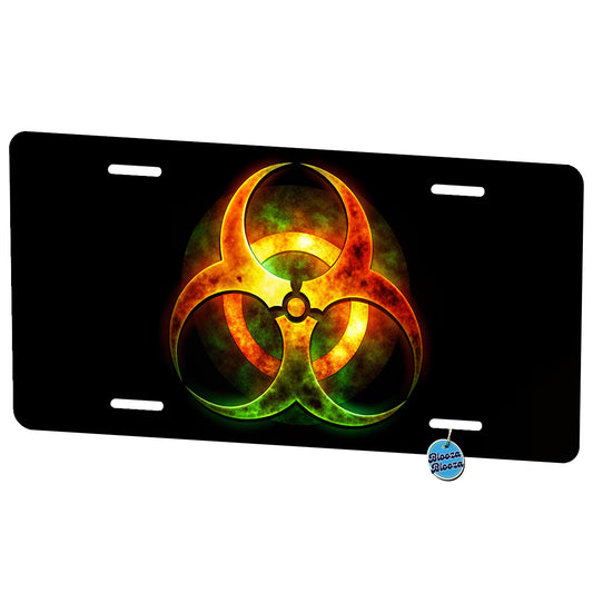 Toxic Zombie Outbreak Symbol Metal Vanity Novelty Tag License Plate for Trucks Cars SUVs