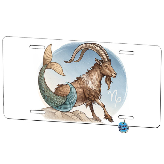 Zodiac Horoscope Symbol Capricorn Sea Goat Metal Vanity Novelty Tag License Plate for Trucks Cars SUVs