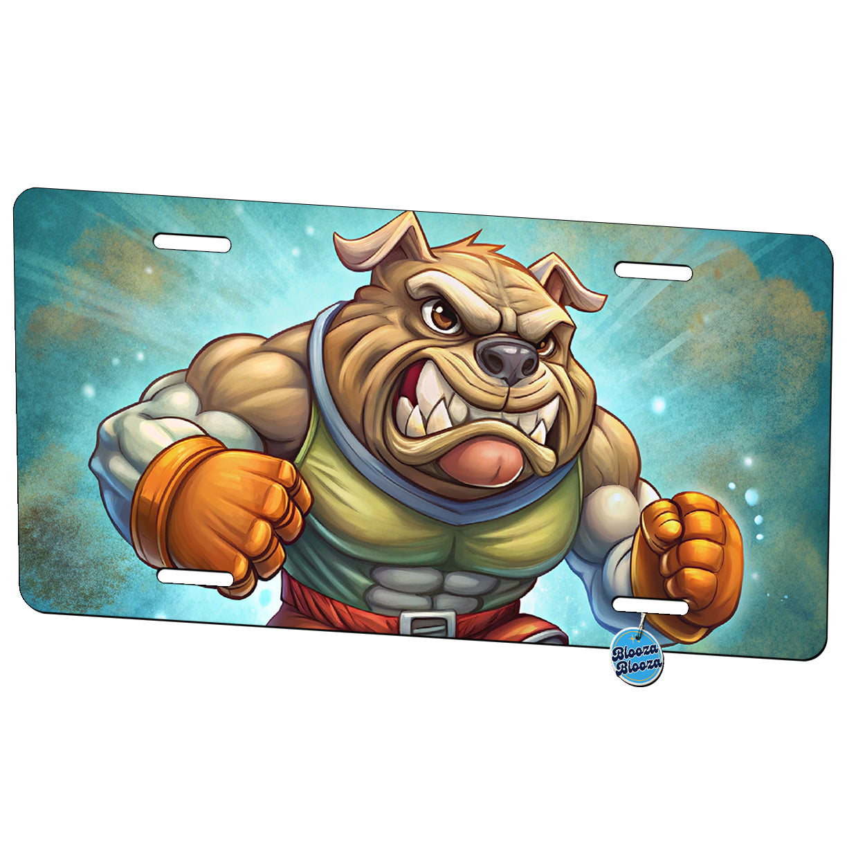 Fighting Bulldog School Mascot Metal Vanity Novelty Tag License Plate for Trucks Cars SUVs