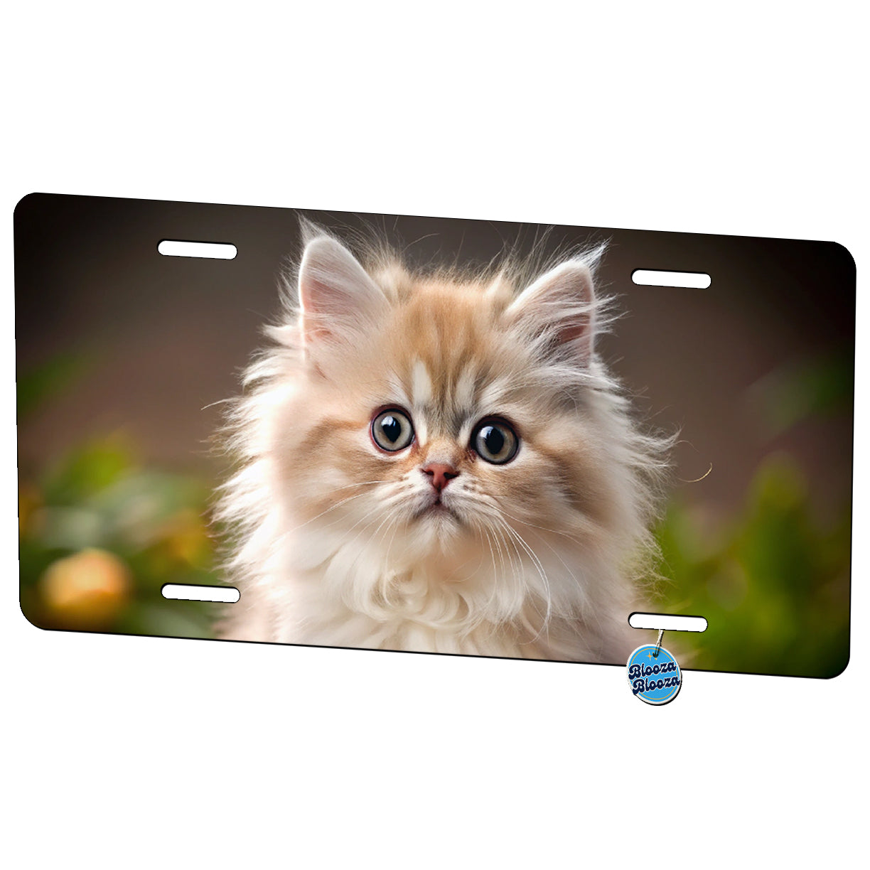 Persian Cat Kitten Photo Metal Vanity Novelty Tag License Plate for Trucks Cars SUVs
