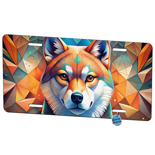 Akita Dog Abstract Stylized Art Metal Vanity Novelty Tag License Plate for Trucks Cars SUVs