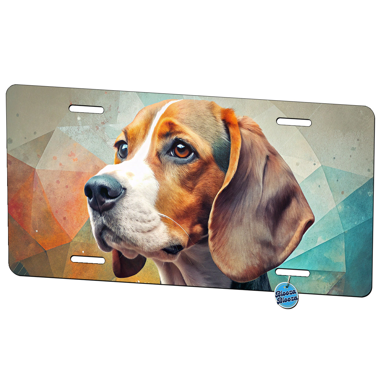 Beagle Dog Contemporary Art Metal Vanity Novelty Tag License Plate for Trucks Cars SUVs