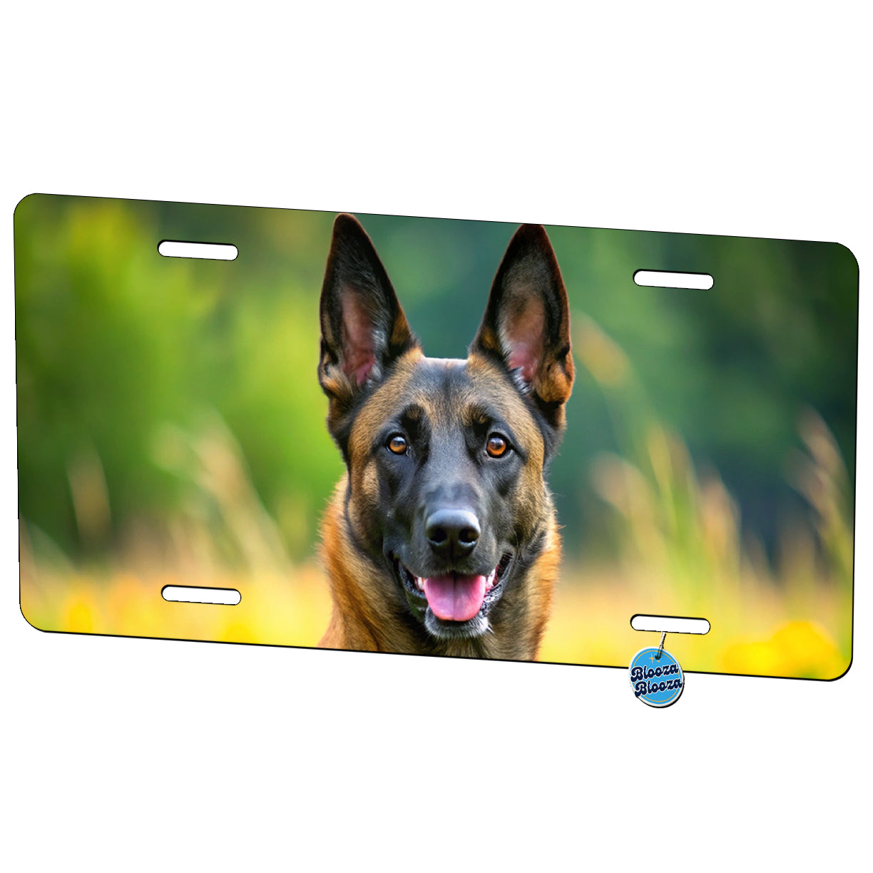 Belgian Malinois Dog Photo Metal Vanity Novelty Tag License Plate for Trucks Cars SUVs