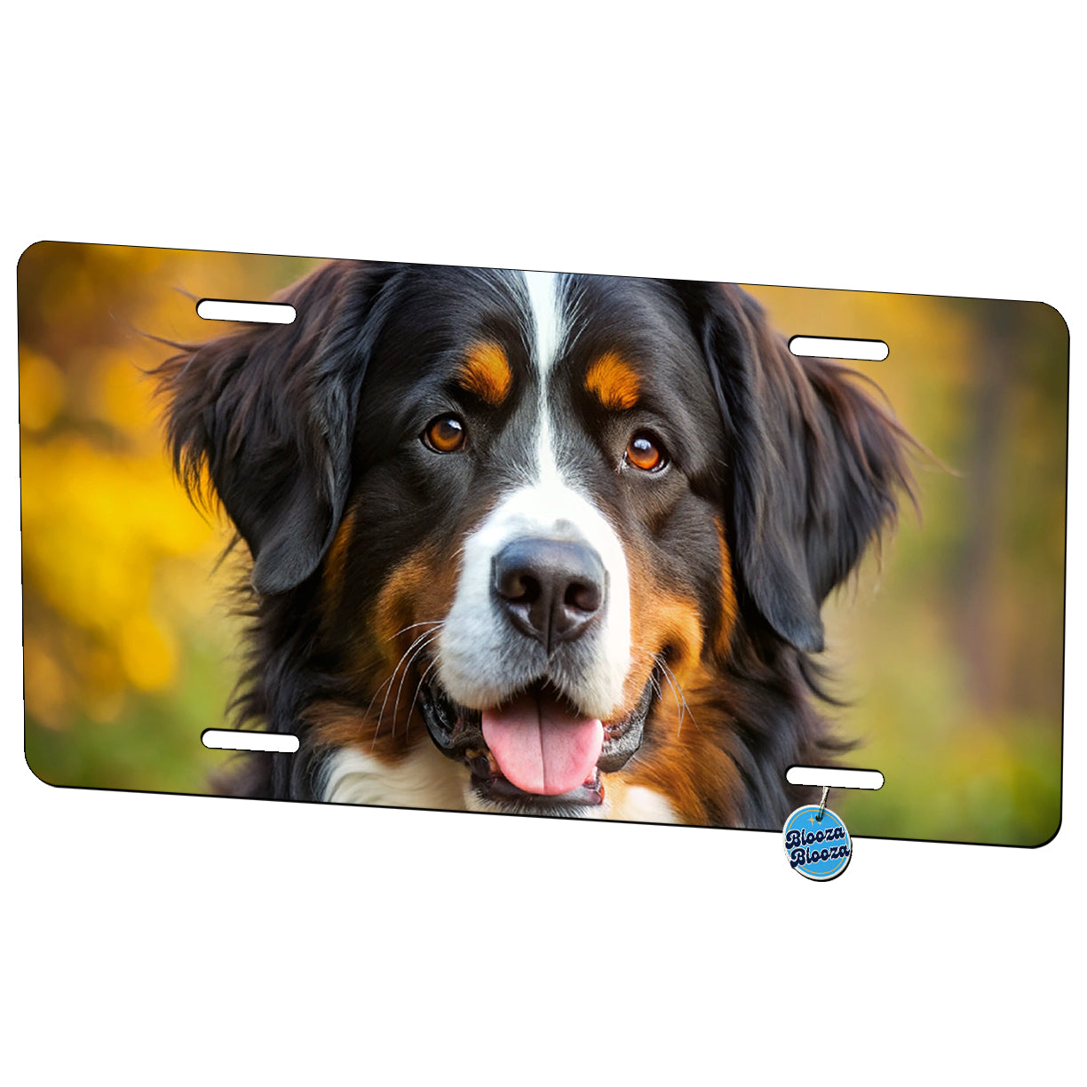 Bernese Mountain Dog Photo Metal Vanity Novelty Tag License Plate for Trucks Cars SUVs