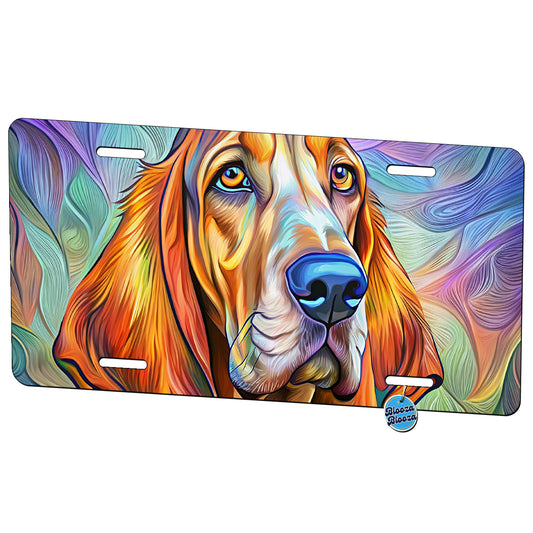 Bloodhound Dog Pop Art Metal Vanity Novelty Tag License Plate for Trucks Cars SUVs