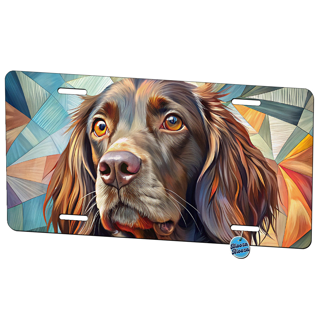 Boykin Spaniel Dog Contemporary Art Metal Vanity Novelty Tag License Plate for Trucks Cars SUVs