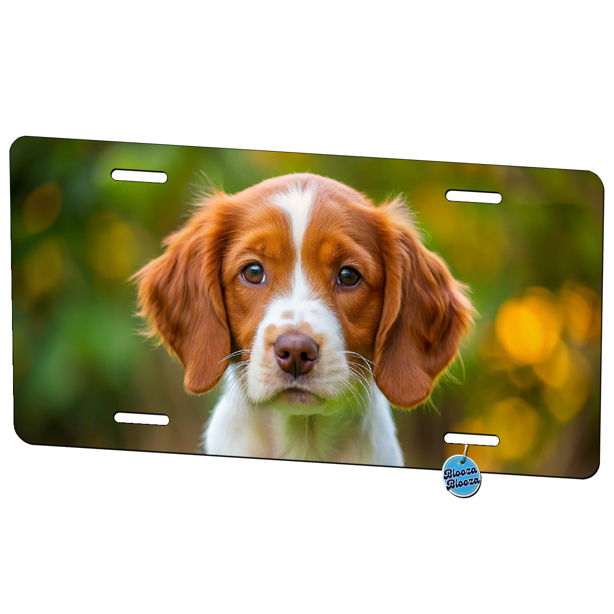 Brittany Spaniel Dog Puppy Photo Metal Vanity Novelty Tag License Plate for Trucks Cars SUVs