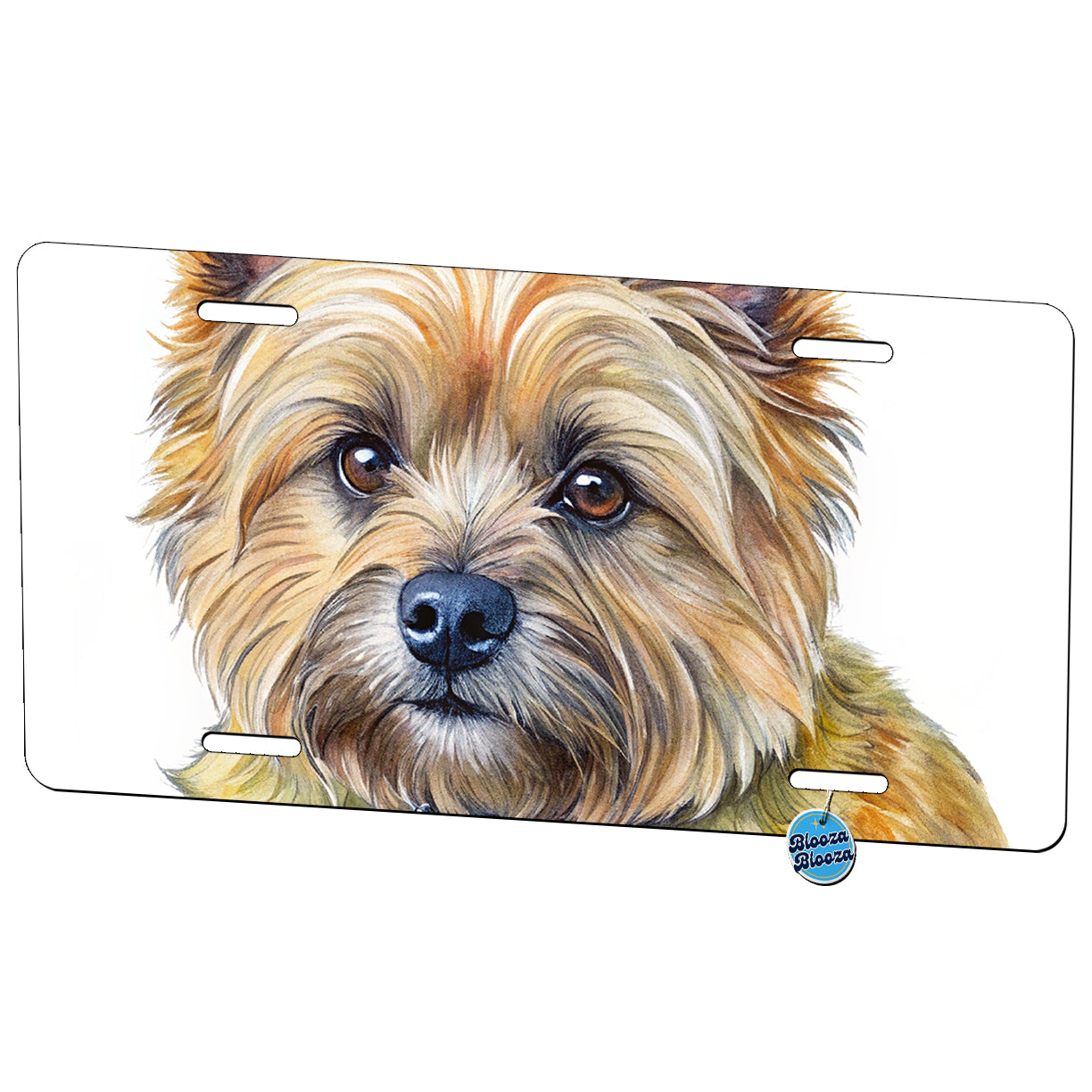 Cairn Terrier Dog Illustration Metal Vanity Novelty Tag License Plate for Trucks Cars SUVs