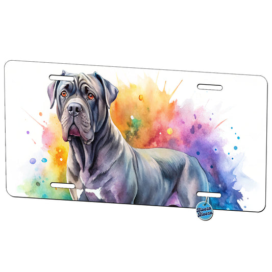Cane Corso Dog Watercolor Style Metal Vanity Novelty Tag License Plate for Trucks Cars SUVs