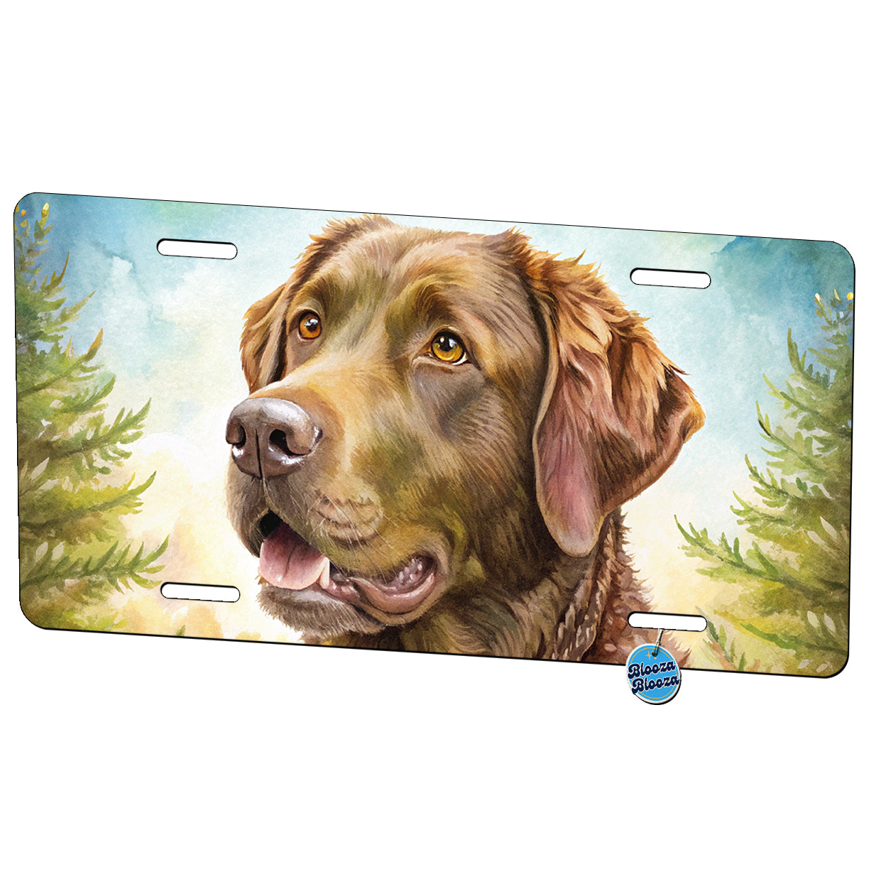 Chesapeake Bay Retriever Dog Illustration Metal Vanity Novelty Tag License Plate for Trucks Cars SUVs