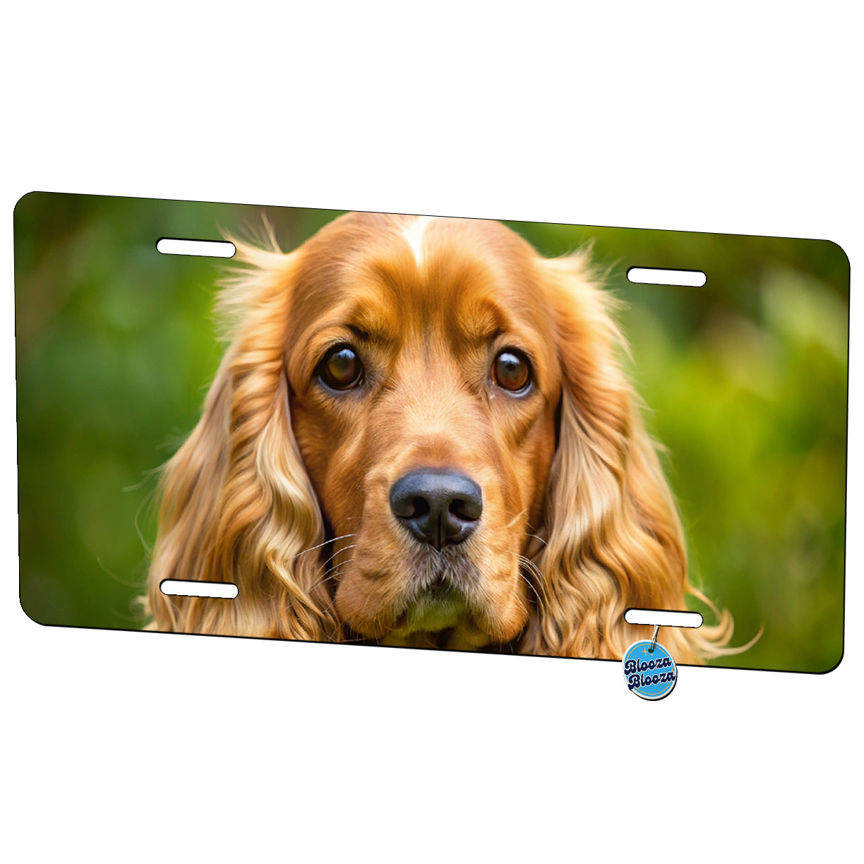 Cocker Spaniel Dog Photo Metal Vanity Novelty Tag License Plate for Trucks Cars SUVs