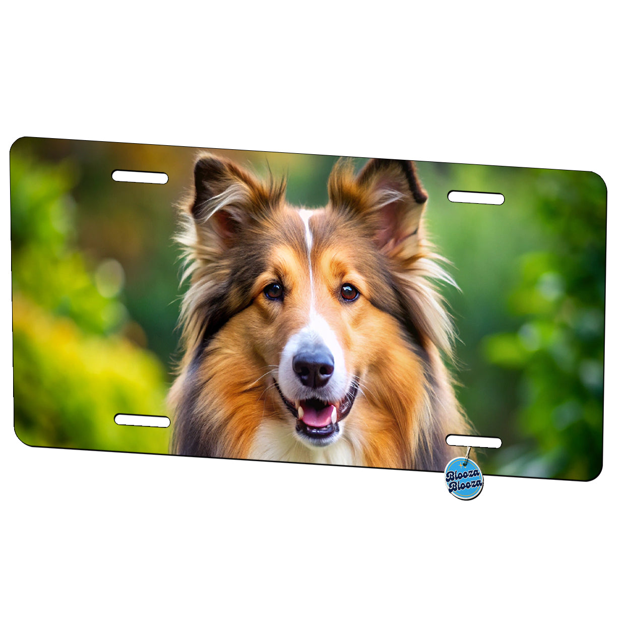 Collie Dog Photo Metal Vanity Novelty Tag License Plate for Trucks Cars SUVs