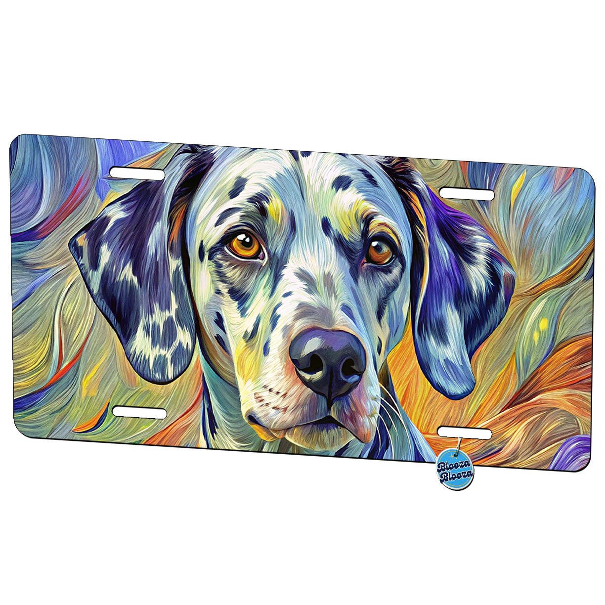 Dalmatian Dog Expressionism Art Metal Vanity Novelty Tag License Plate for Trucks Cars SUVs