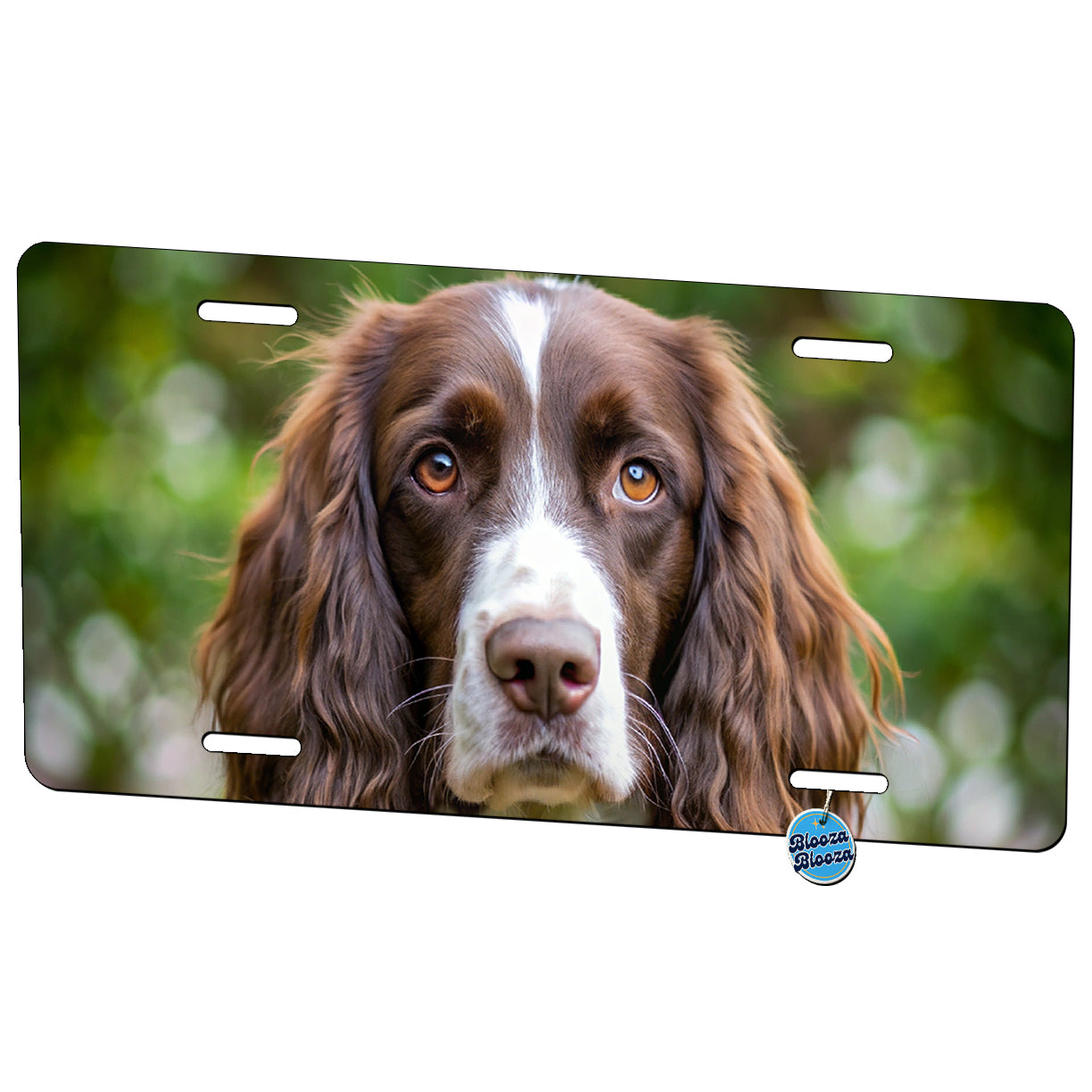English Springer Spaniel Dog Photo Metal Vanity Novelty Tag License Plate for Trucks Cars SUVs