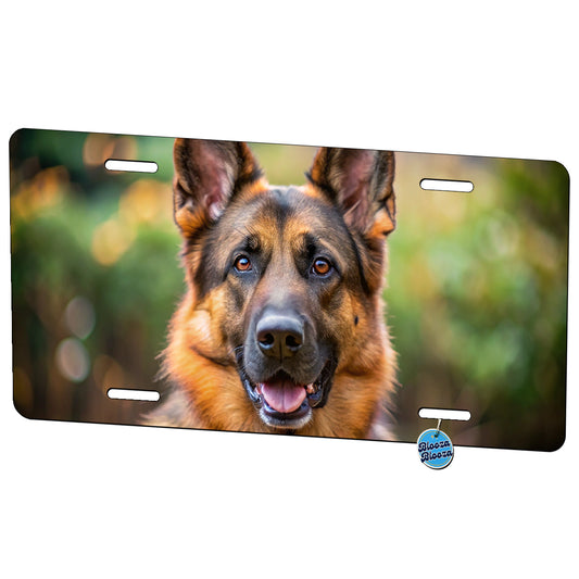 German Shepherd Dog Photo Metal Vanity Novelty Tag License Plate for Trucks Cars SUVs