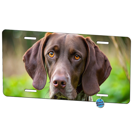 German Shorthaired Pointer Dog Photo Metal Vanity Novelty Tag License Plate for Trucks Cars SUVs